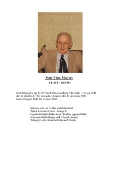 Transkribering, Intervju med Sven Blom, Matfors, Band 146, 1985-10-04