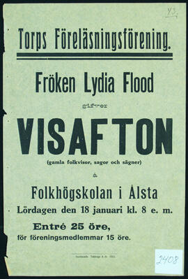 Affisch nr 2408, uppträdande