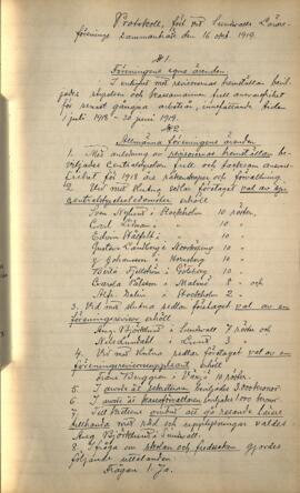 Protokoll 1919-10-16