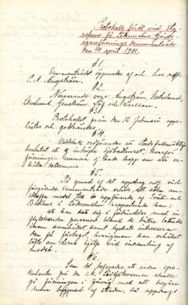 Styrelseprotokoll 1901-04-04