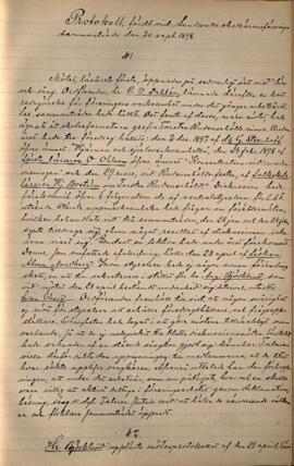 Protokoll 1898-09-30