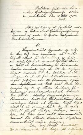 Sammanträdesprotokoll 1904-11-10