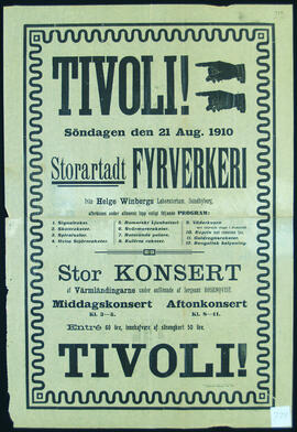 Affisch nr 0779, fyrverkeri, konsert