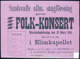Affisch nr 2488, konsert
