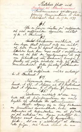 Sammanträdesprotokoll 1899-12-17
