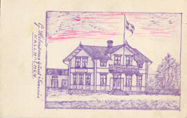 Vykort. Kallholmen, Holmboms gård