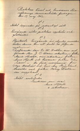 Protokoll 1907-05-17