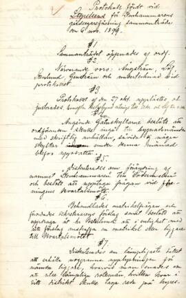 Styrelseprotokoll 1899-11-06