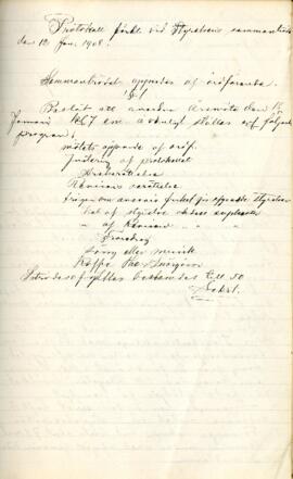 Styrelseprotokoll 1908-01-12
