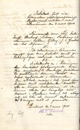 Styrelseprotokoll 1904-03-02