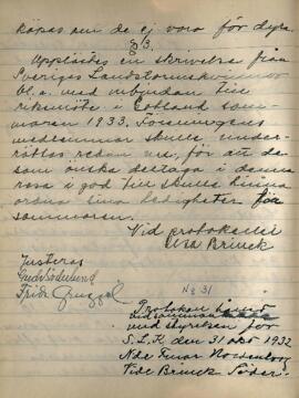 Styrelseprotokoll 1932-10-31