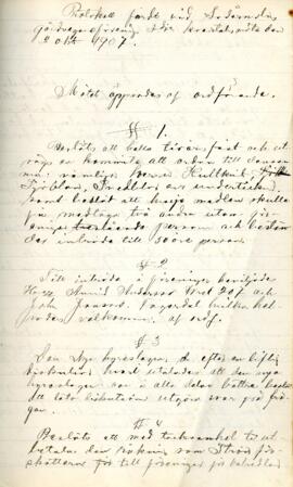 Sammanträdesprotokoll 1907-10-02