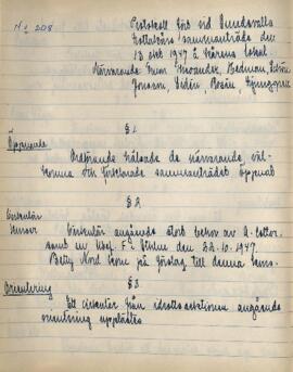 Styrelseprotokoll 1947-10-13