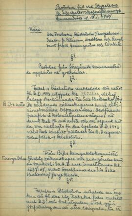 Styrelseprotokoll 1944-01-17