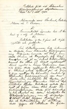 Styrelseprotokoll 1904-10-03
