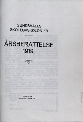 Års- och revisionsberättelse 1919