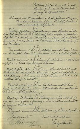 Styrelseprotokoll 1904-04-29