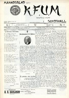 Månadsblad, K.F.U.M i Sundsvall, Nr 3, 1918