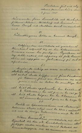 Styrelseprotokoll 1915-06-07