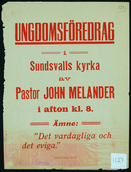 Affisch nr 1127, föredrag