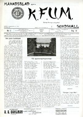 Månadsblad, K.F.U.M i Sundsvall, Nr 3, 1922