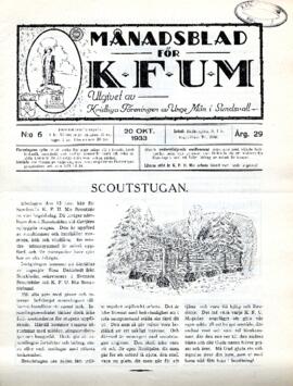 Månadsblad, K.F.U.M i Sundsvall, Nr 6, 1933