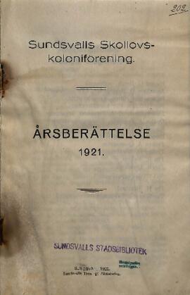 Års- och revisionsberättelse 1921