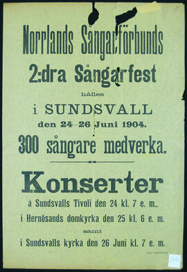 Affisch nr 2497, konsert