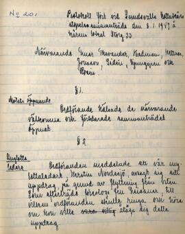 Styrelseprotokoll 1947-01-08