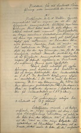 Protokoll 1922-11-10
