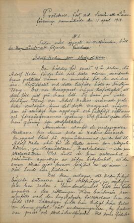 Protokoll 1918-04-17