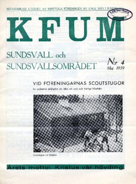 Månadsblad, K.F.U.M i Sundsvall, Nr 4, 1939