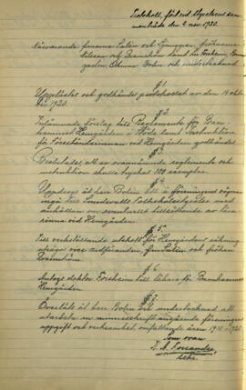 Styrelseprotokoll 1920-11-02