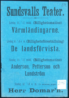 Affisch nr 2442, teater