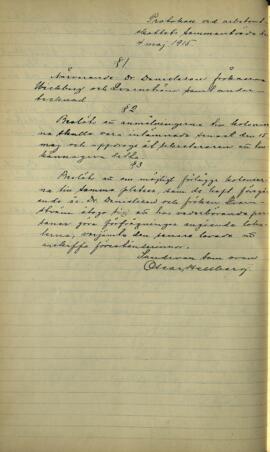 Styrelseprotokoll 1915-05-04