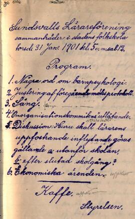 Protokoll 1901-01-31, program