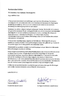 Revisionsberättelse 2021
