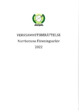 Verksamhetsberättelse 2022