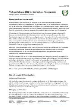 Verksamhetsplan 2022