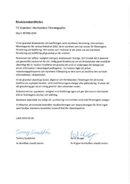 Revisionsberättelse 2022