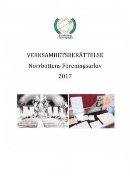 Verksamhetsberättelse 2017