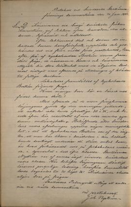 Protokoll 1885-01-30