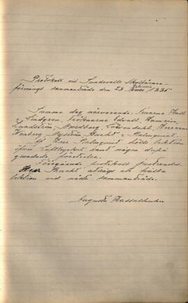 Protokoll 1885-02-28