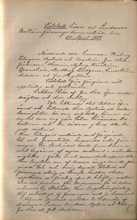 Protokoll 1884-04-25