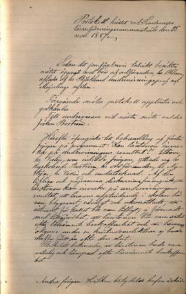 Protokoll 1887-11-25