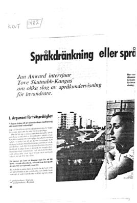 Skutnabb-Kangas_Sprakdrankning_eller_sprakbadning_Intervju_med_Tove_Skutnabb-Kangas_i_KRUT_1982