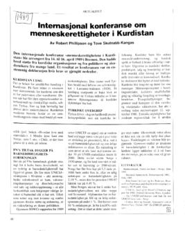 Skutnabb-Kangas_Phillipson_Internasjonal_konferanse_om_menneskerettigheter_i_Kurdistan_1989